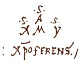 Anagrama de Salvador Fernandez Zarco, el verdadero nombre de Cristobal Colon